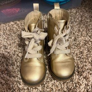 Size 8 Cat and Jack gold toddler boots